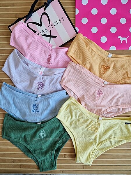 Набір базових трусиків з 7 штук тиждень оригінал Victorias Secret