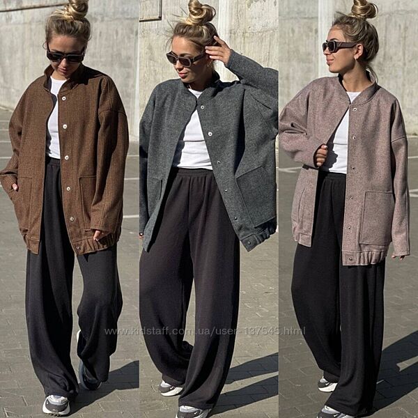 Бомбер, куртка, піджак з пальтової тканини кашемір. Кашемировый бомбер на к