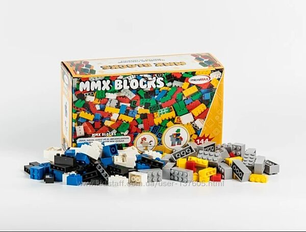 Дитячий конструктор MMX BLOCKS 144 шт в картонній коробці