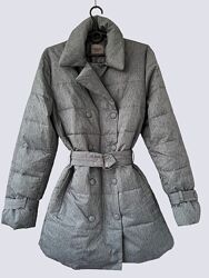Серая куртка zalando/германия, файбертек, удлиненная 48-52 новая