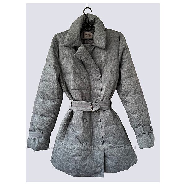 Серая куртка zalando/германия, файбертек, удлиненная 48-52 новая