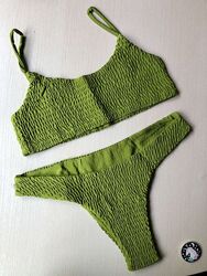 Купальник жатка М оливковий, ЗНИЖКА останній розмір