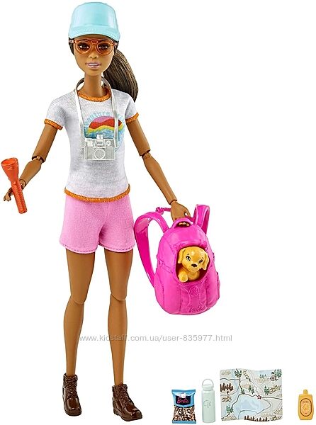 Барби турист -  пешие прогулки с питомцем Barbie Hiking Doll
