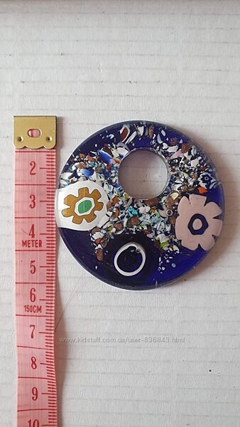 Крупный яркий кулон мурано