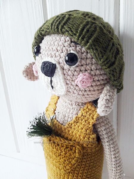 Вязаний ведмедик ручної роботи