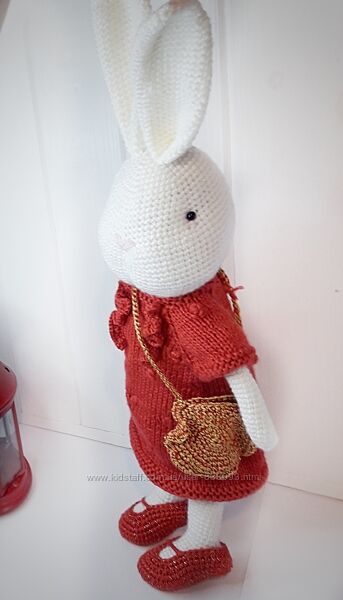 Мягкая игрушка кролик Роузі з сумочкою та одягом
