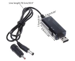 Кабель живлення USB 5v to 9v/12v з перемикачем для модемів, роутерів