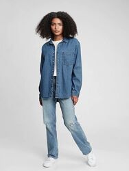 Сорочка джинс джинсовая рубашка GAP ГАП ГЕП teen oversize 12-16 років