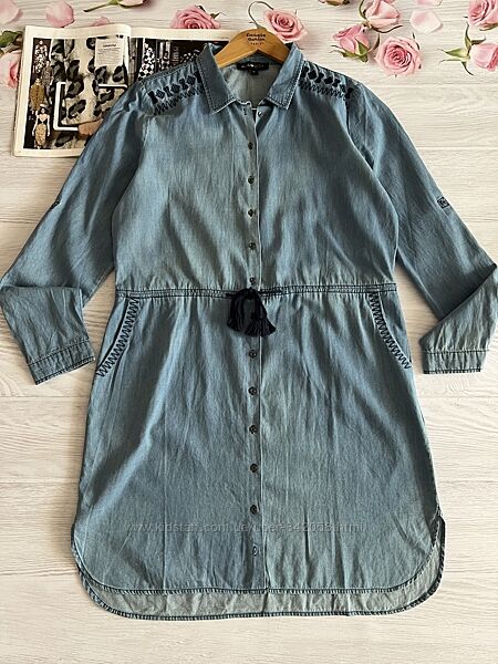 Плаття сорочка з легенького джинсу