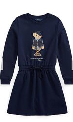 Платье Polo с мишкой синего цвета. 