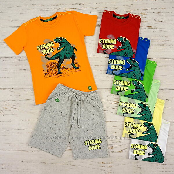 Комплект футболка  шорти, діно, динозавр 104см 