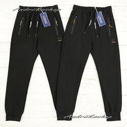 Спортивні штани 134см для хлопців, спортивки дитячі чорні