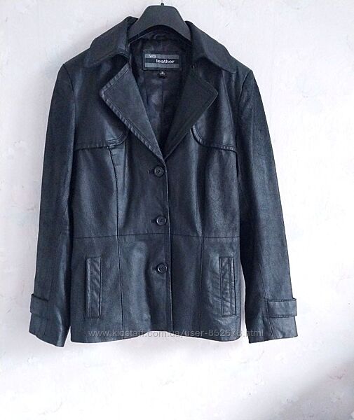Жіноча шкіряна куртка WS Leather UK12 46р. , чорна, жакет, шкіра 