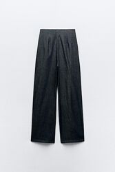  широкие джинсовые брюки zara оригинал р. м