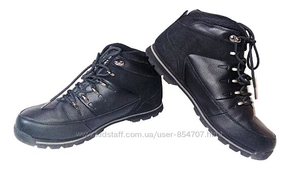Ботинки мужские демисезонные кожаные черные Firetrap Rhino Boots
