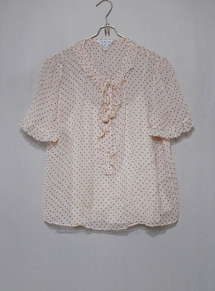 Новая блуза в горошек тонкий шелк &acuteL. K. Bennett&acute 46р