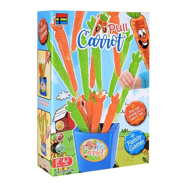Настольная развлекательная игра Вытащи морковку