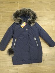 Зимняя курточка пальто для девочки 128-134р.