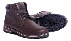 Зимние кожаные ботинки на меху Wrangler Aviator Brown