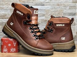 Ботинки кожаные зимние на меху CAT Rocky Rider 