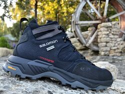 Спортивные кожаные ботинки, кроссовки термо Salomon Contagrip GTX Denim