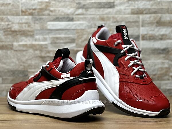Мужские кожаные кроссовки Puma RS-X Red