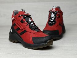 Спортивные кожаные ботинки, кроссовки зимние термо Adidas Terrex Gore-Tex 