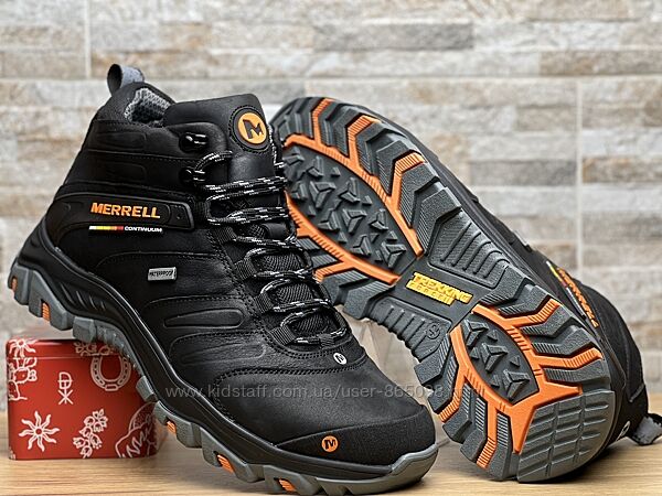 Кроссовки кожаные термо, спортивные ботинки Merrell Trekking Waterproof GTX