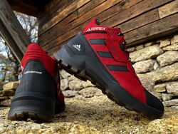 Спортивные кожаные ботинки, кроссовки зимние термо Adidas Terrex Gore-Tex R