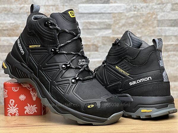 Спортивные кожаные ботинки, кроссовки термо Salomon Ranger Gore-Tex