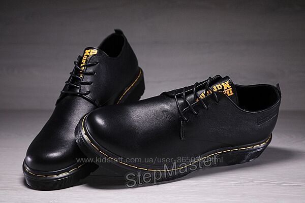 Кожаные мужские туфли Dr. Martens Nappa Black