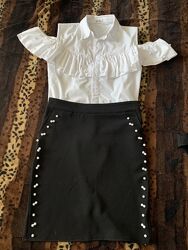 Школьная форма юбка и блузка 146-152
