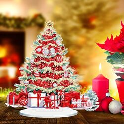 Алмазна мозаїка Новорічна ялинка на підставці