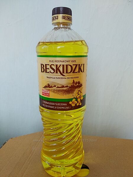 Олія ріпакова рафінована 1л Beskidzki з вітамінами та Омега-3