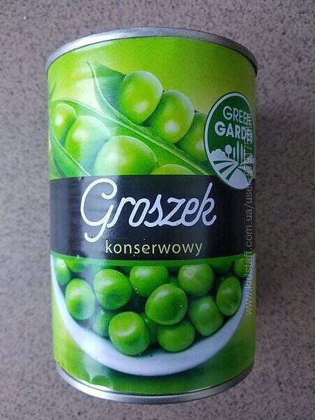 Горошок зелений консервований Green Garden 400/240 грам