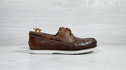 Шкіряні чоловічі топ-сайдери / мокасини Maine New England, розмір 42