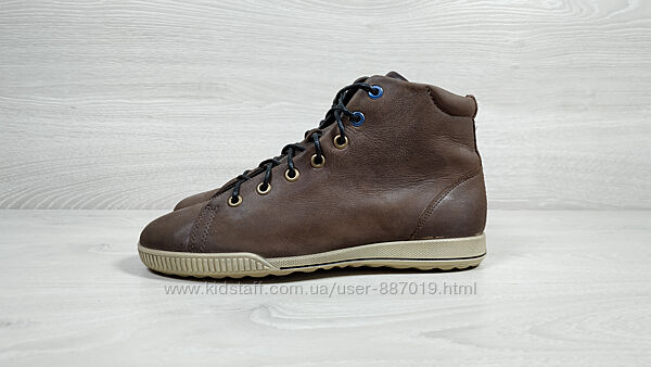 Шкіряні жіночі демісезонні черевики / високі кеди Ecco оригінал, розмір 37