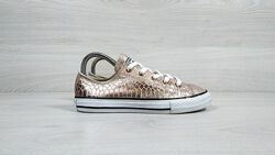 Шкіряні золотисті кеди Converse all star оригінал, розмір 34