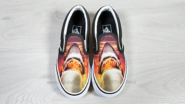 Дитячі кеди / сліпони з акулами Vans оригінал, розмір 30
