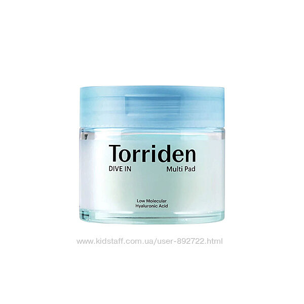 Тонер-пэды Torriden DIVE IN Low Molecular Hyaluronic Acid Multi Pad 80 шт