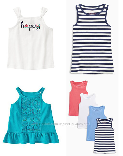 Літні маєчки Gymboree, CRAZY8, Next, 2T-3T, 84-92-98см