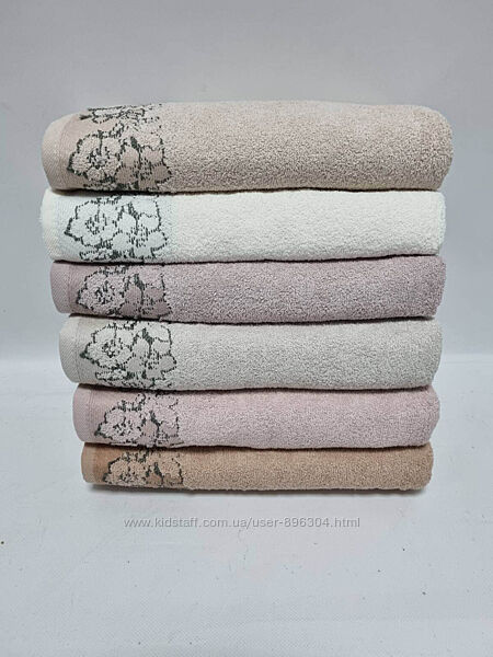 Набір бавовняних рушників для ванної Sikel Purry Cotton Sakli Bahce 50х90см