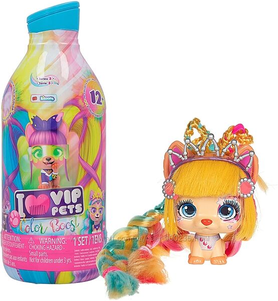 ВИП петс Домашний любимец с длинными волосами в бутылке 3 серия IMC Toys 