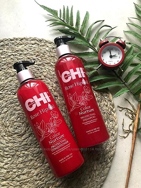 CHI Rose Hip Oil Color Nurture Protecting защита окрашенных волос.