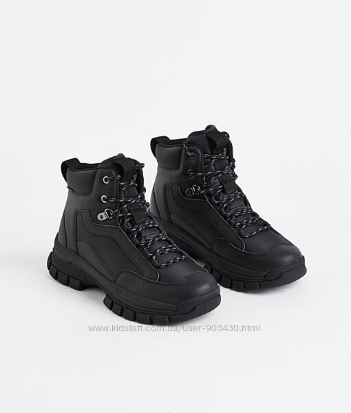 Демісезонні водовідштовхуючі Waterproof черевики хайтопи H&M 36,37