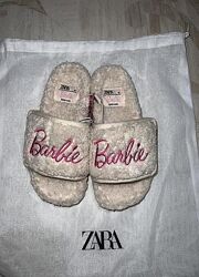 Тапочки Zara шльопанці Barbie 30,31,32