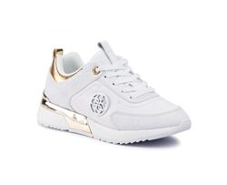 Женские белые с золотым кроссовки guess marilyn 