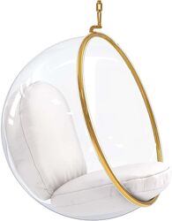 Підвісне крісло Bubble chair  голд золото