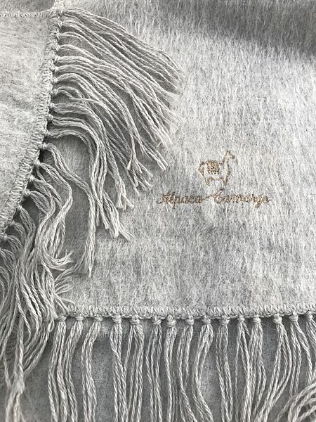 ALPACA CAMARGO серый шарф из Альпаки Перу