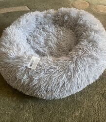 Новая круглая плюшевая лежанка для Котов и собак, диаметр 50 см